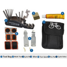 2016 nuevo kit de juego de herramientas de reparación de bicicletas con bolsa portátil